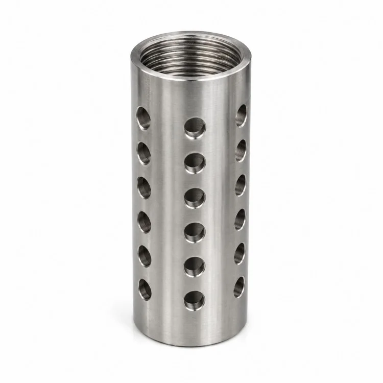 CNC-gefreesde geperforeerde mouw met schroefdraad