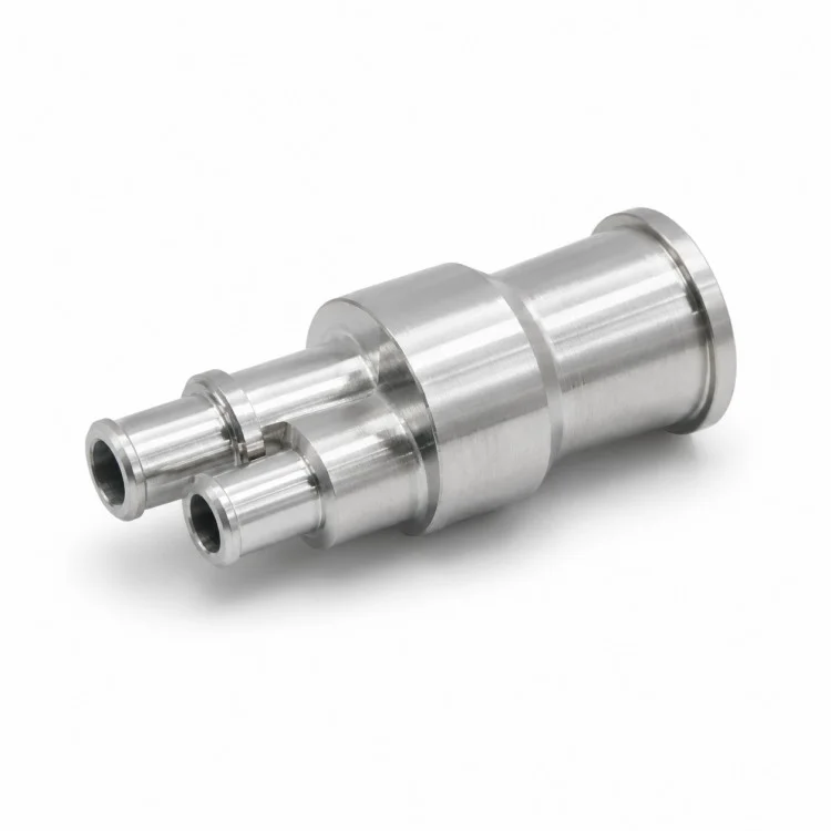 Precisie CNC-gefreesde spruitstukconnector met dubbele poort